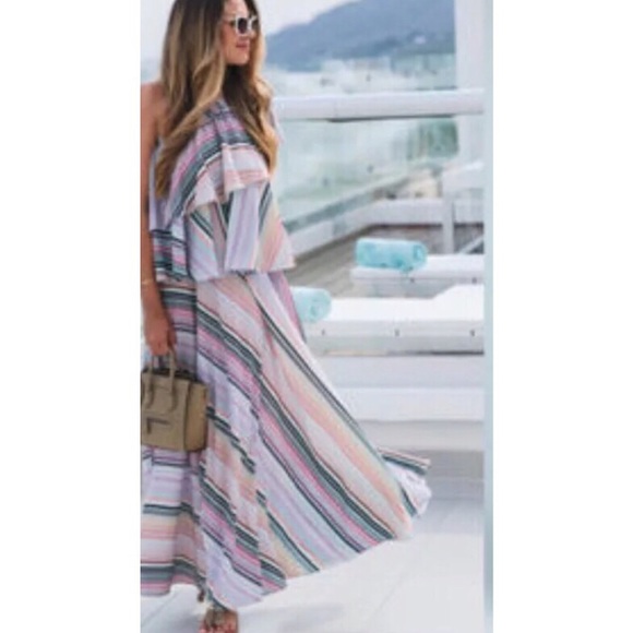 NWT Anthropologie Bohemian Striped Tiered Dress - Picture 2 of 4